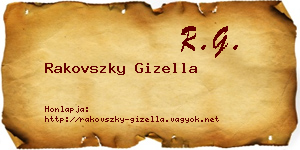 Rakovszky Gizella névjegykártya